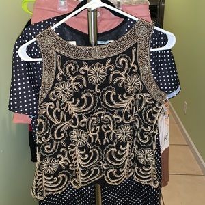 JKARA new york beaded top, tags still on!